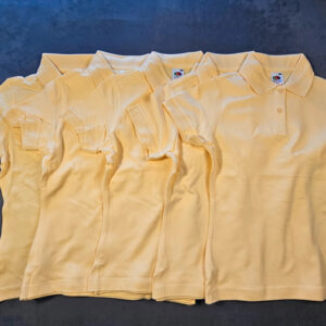 5x Fruit of the Loom Damen Polo Shirt | Größe XS | Gelb | Lady-Fit | Set | 634