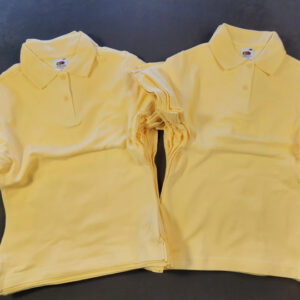 12x Fruit of the Loom Damen Polo Shirt | Größe XS | Gelb | Lady-Fit | Set | 634