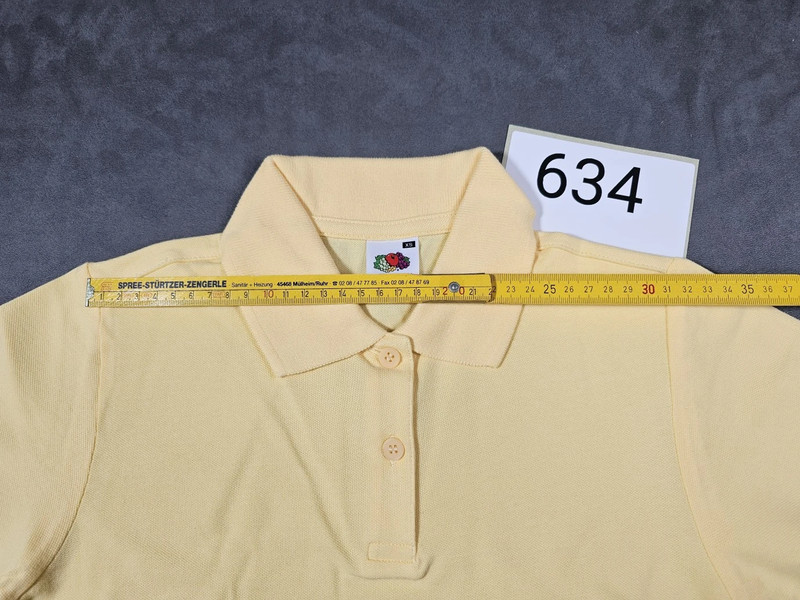 12x Fruit of the Loom Damen Polo Shirt | Größe XS | Gelb | Lady-Fit | Set | 634