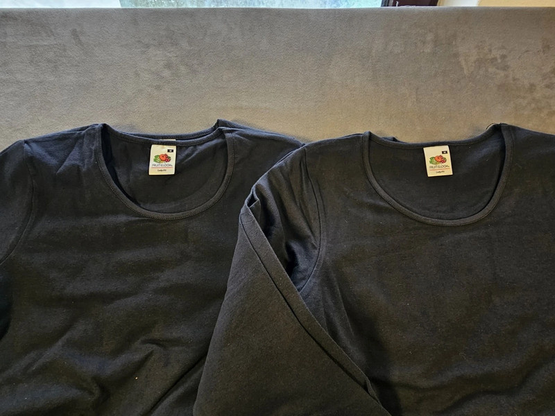 12x Fruit of the Loom Damen Langarmshirt | Größe M | Schwarz | Lady-Fit | Set | 632