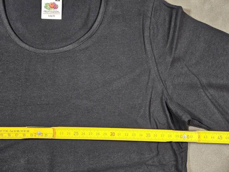 12x Fruit of the Loom Damen Langarmshirt | Größe M | Schwarz | Lady-Fit | Set | 632
