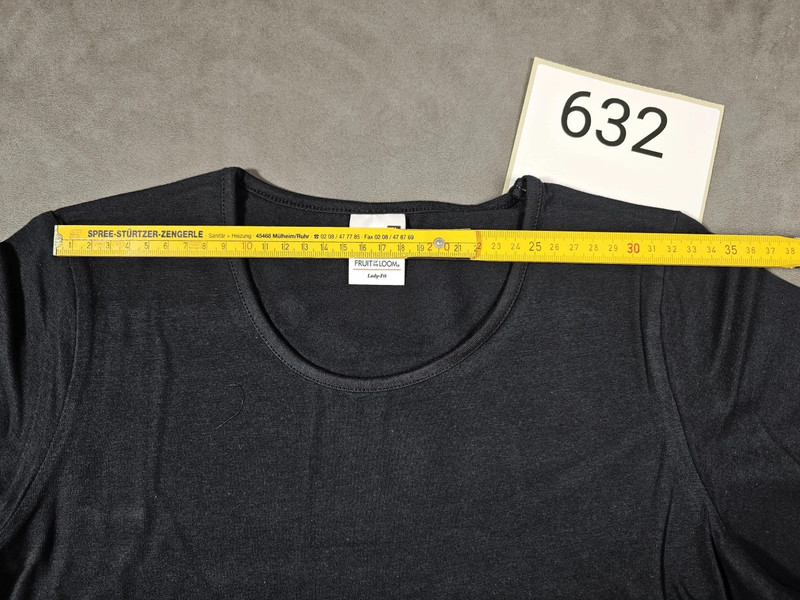 12x Fruit of the Loom Damen Langarmshirt | Größe M | Schwarz | Lady-Fit | Set | 632