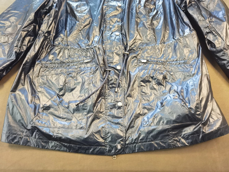 Neu Helena Vera Damen Jacke Mantel Glanzoptik Blau Gr. L/XL| 643