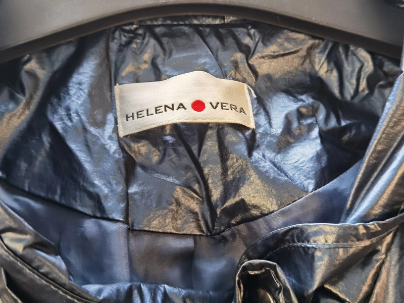 Neu Helena Vera Damen Jacke Mantel Glanzoptik Blau Gr. L/XL| 643