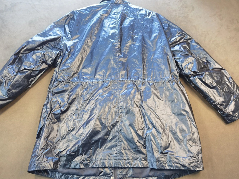 Neu Helena Vera Damen Jacke Mantel Glanzoptik Blau Gr. L/XL| 643