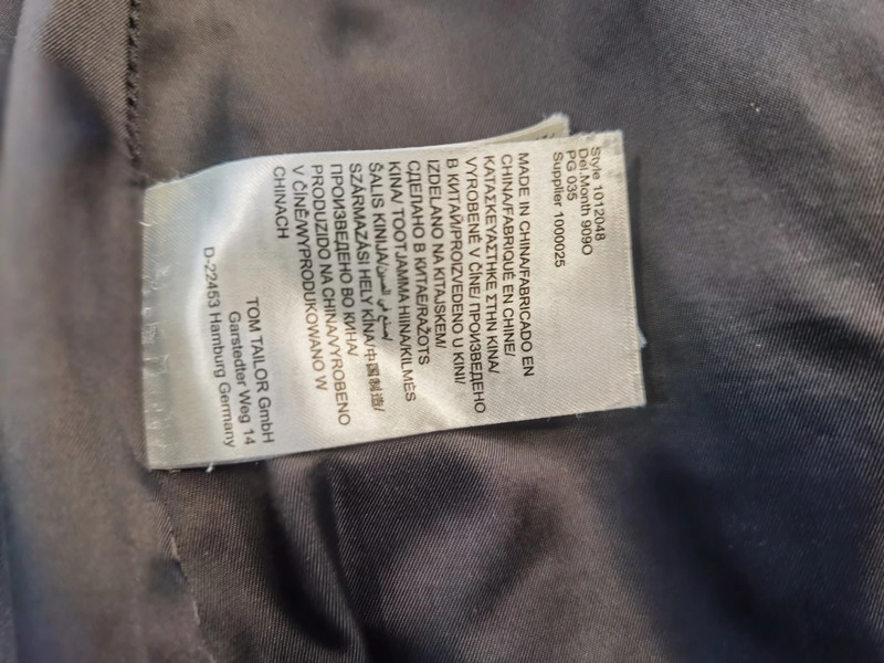 Tom Tailor Damen Wollmantel Grau Meliert mit Kapuze Gr. M | 938