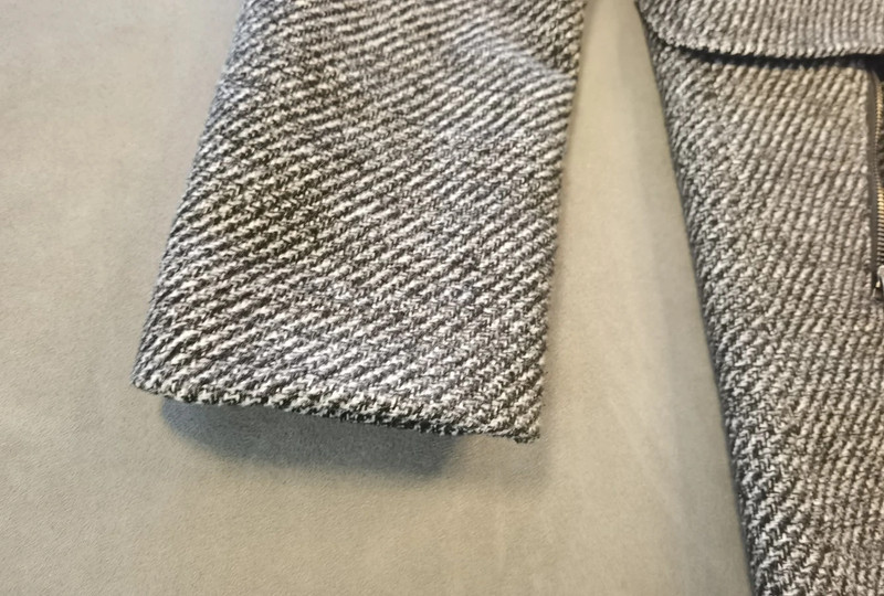 Tom Tailor Damen Wollmantel Grau Meliert mit Kapuze Gr. M | 938