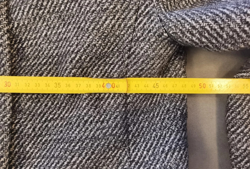 Tom Tailor Damen Wollmantel Grau Meliert mit Kapuze Gr. M | 938