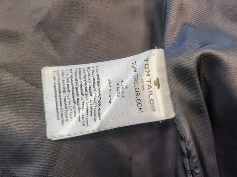 Tom Tailor Damen Wollmantel Grau Meliert mit Kapuze Gr. M | 938