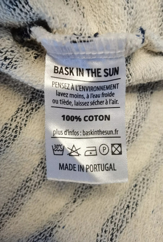 Bask in the Sun Herren Hoodie Gestreift Blau-Weiß Gr. M | 949