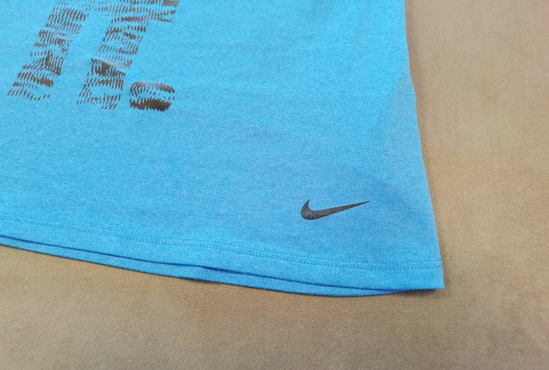 Nike Damen T-Shirt „Just Do It“ Dri-Fit Blau Größe M | 952