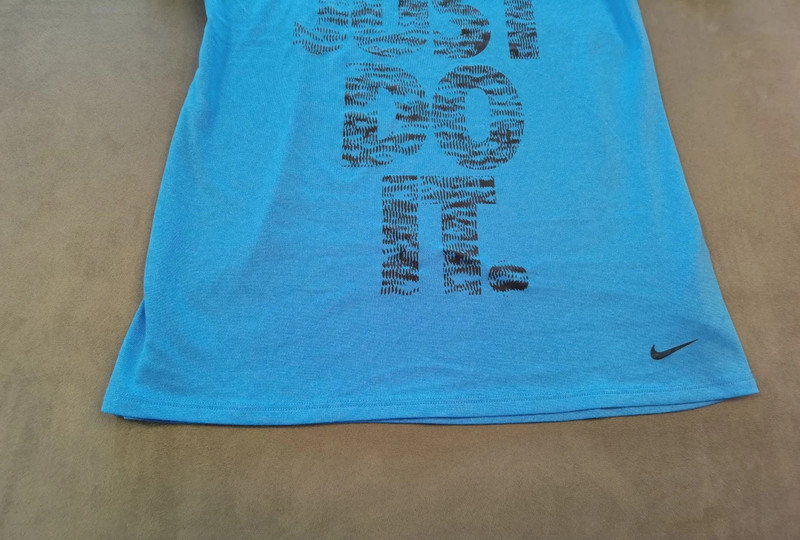Nike Damen T-Shirt „Just Do It“ Dri-Fit Blau Größe M | 952