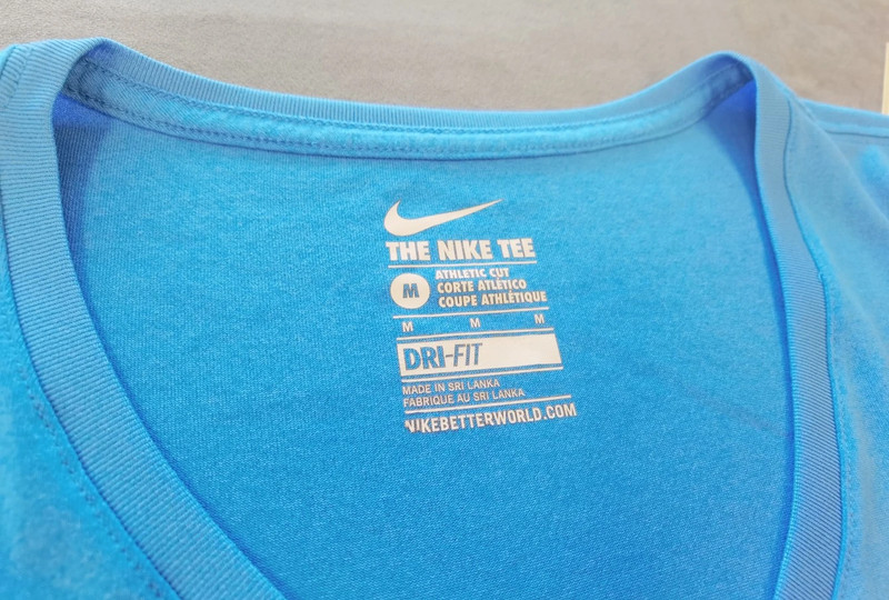 Nike Damen T-Shirt „Just Do It“ Dri-Fit Blau Größe M | 952