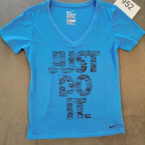 Nike Damen T-Shirt „Just Do It“ Dri-Fit Blau Größe M | 952