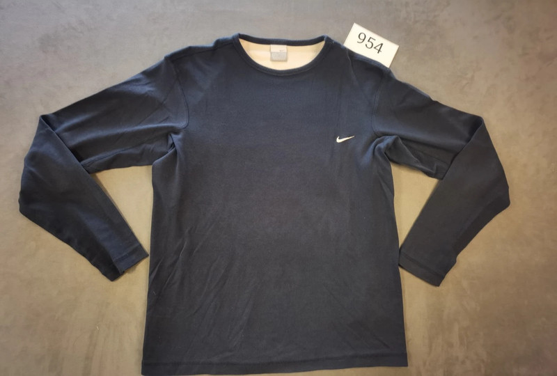 Nike Longsleeve / Langarmshirt Dunkelblau - Größe M - Vintage Look | 954