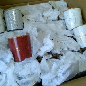 Duftkerzen mit Weihnachtshülle Merry Christmas, 25 Stück