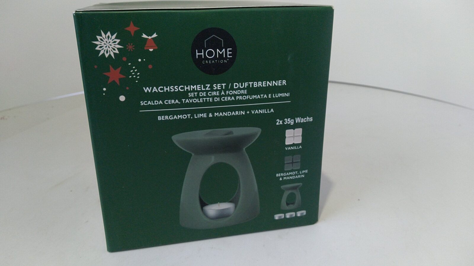 HOME CREATION Wachsschmelz-Set Duftbrenner mit 2 x 35 g Wachs – Bild 5
