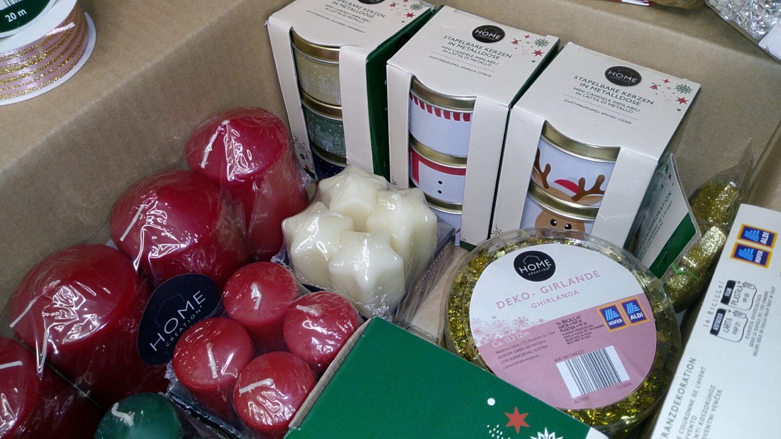 Home Creation Weihnachtsdeko- und Kerzenpaket, gemischtes Sortiment – Bild 2