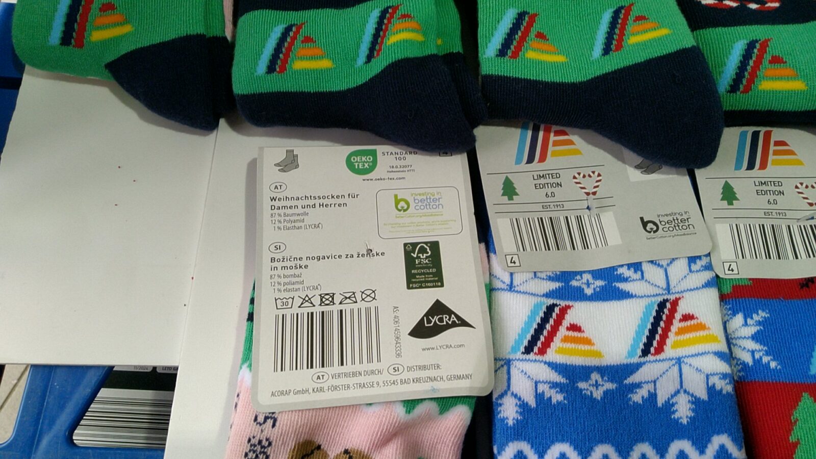 Weihnachtssocken für Damen & Herren – 16 Paar im Größenmix – Bild 3