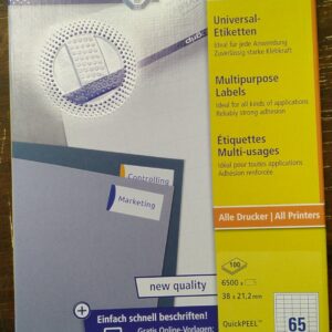 Avery Zweckform 3666 Universal-Etiketten 38 × 21,2 mm, 6.500 Stück