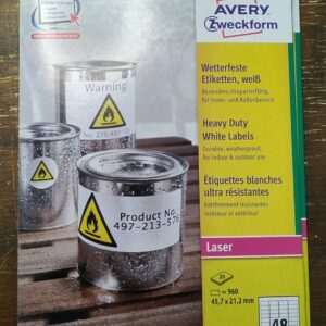 Avery Zweckform L4778-20 Etiketten 45,7 × 21,2 mm, 960 Stück