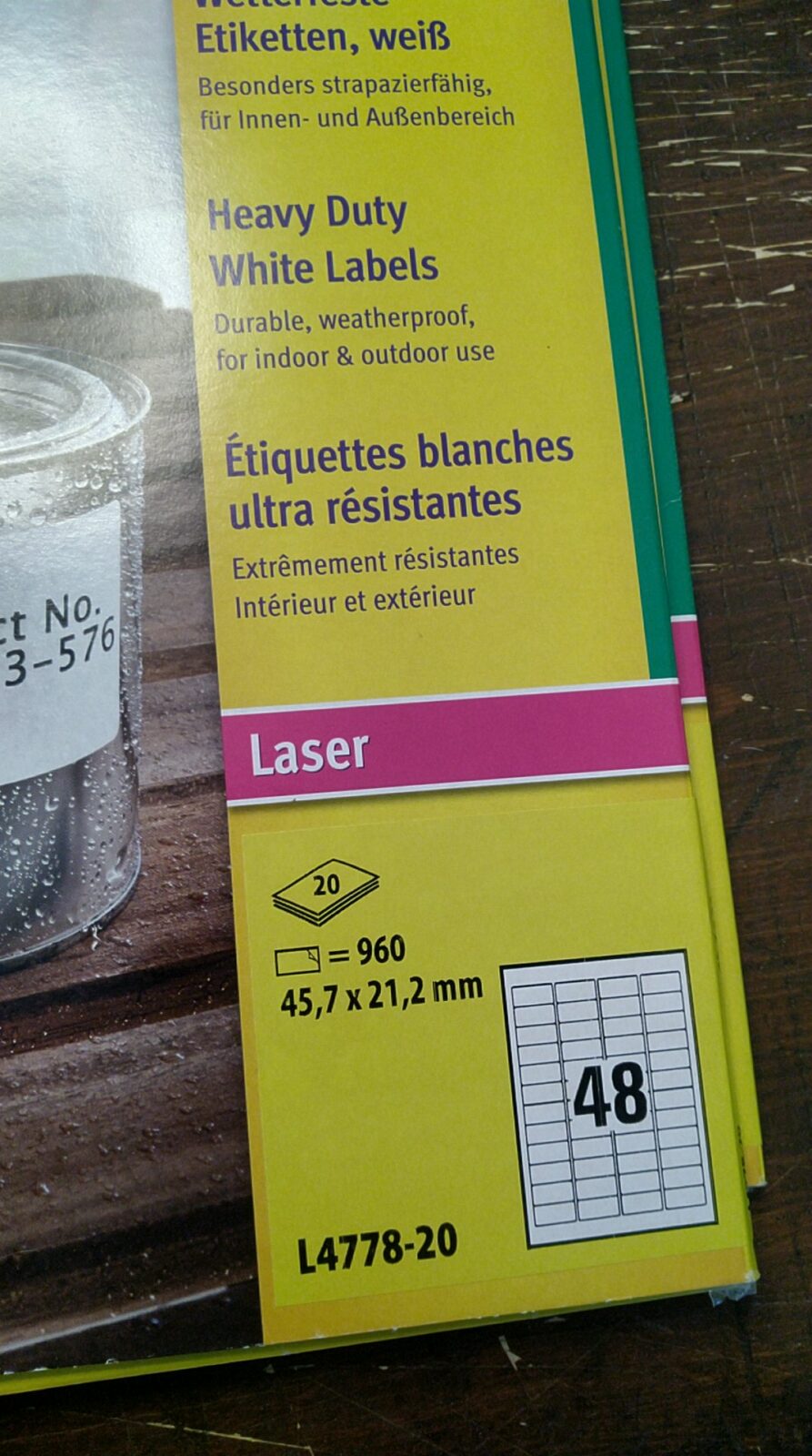 Avery Zweckform L4778-20 Etiketten 45,7 × 21,2 mm, 960 Stück – Bild 2