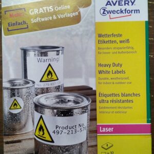 Avery Zweckform L4774-8 wetterfeste Laser-Etiketten weiß, 32 Stück