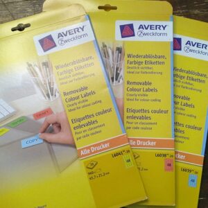 Avery Zweckform Farbetiketten 45,7 × 21,2 mm – 3er-Set