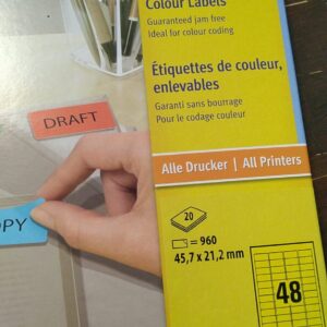 Avery Zweckform L6041-20 Etiketten gelb 45,7 × 21,2 mm, 2 × 960