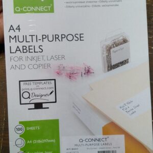 Q-Connect Mehrzwecketiketten A4 70 x 25,4 mm, 100 Blatt