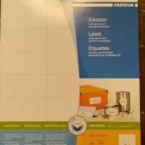 HERMA Premium Universal-Etiketten 70 x 35 mm – 2.400 Stück