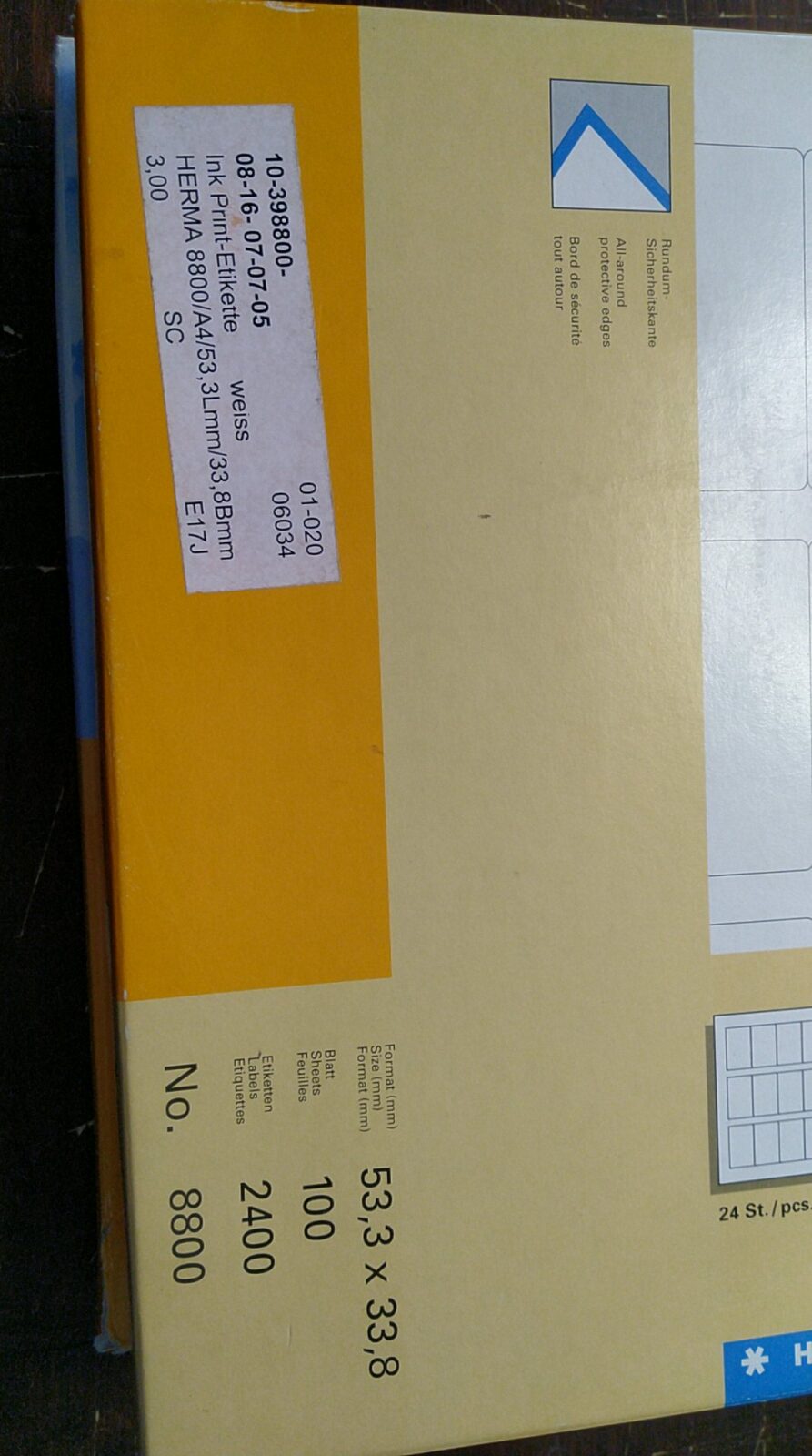 HERMA InkPrint Special 8800 Etiketten 53,3 × 33,8 mm, 2.400 Stück – Bild 2