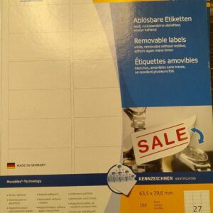 HERMA Special 10300 ablösbare Etiketten 63,5 × 29,6 mm, 2.700 Stück