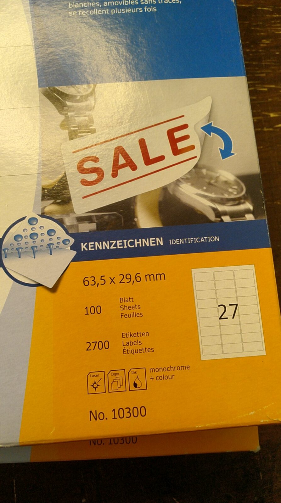 HERMA Special 10300 ablösbare Etiketten 63,5 × 29,6 mm, 2.700 Stück – Bild 2