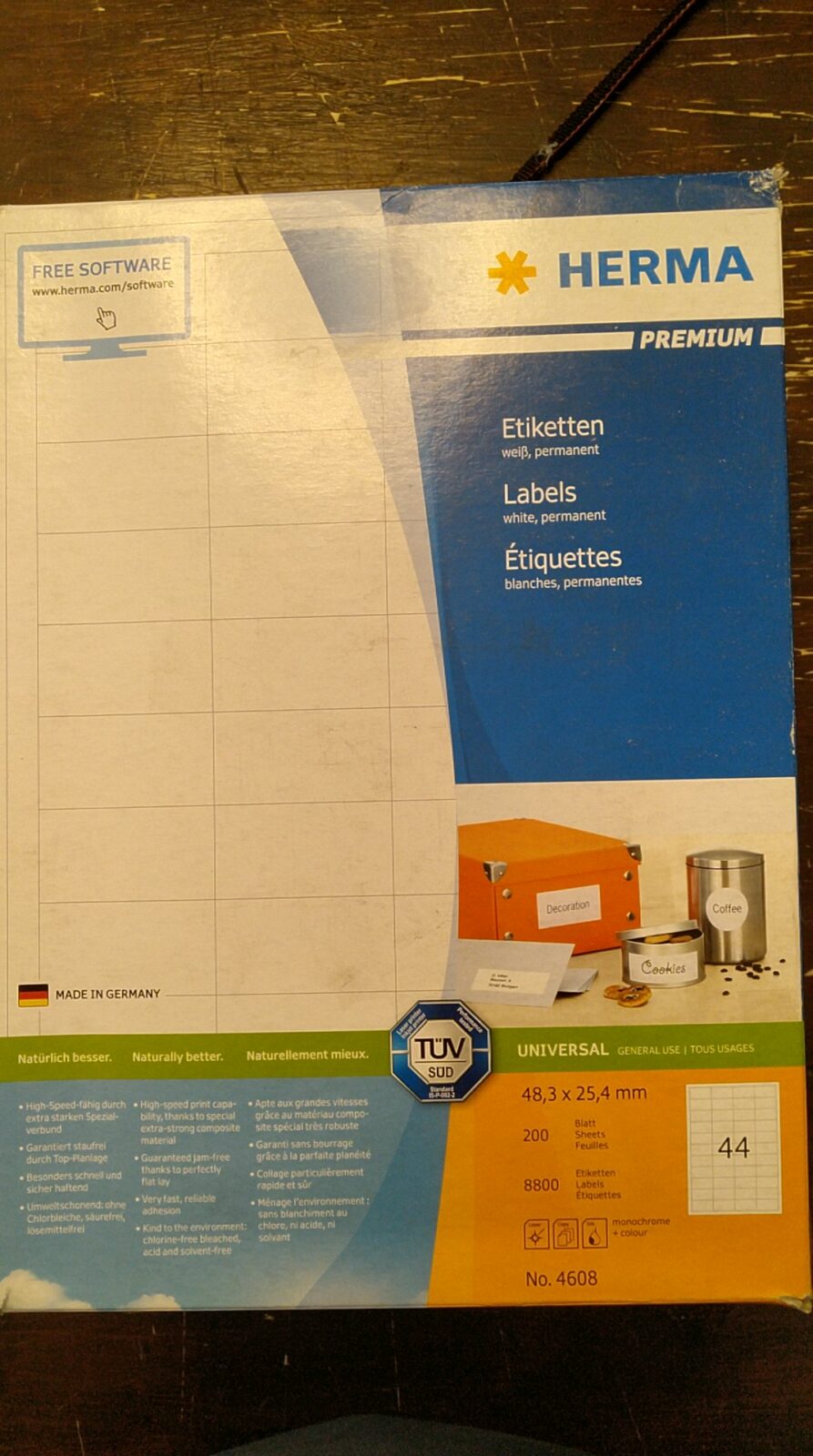 HERMA Premium Universal-Etiketten 4608, 48,3 × 25,4 mm, 8.800 Stück