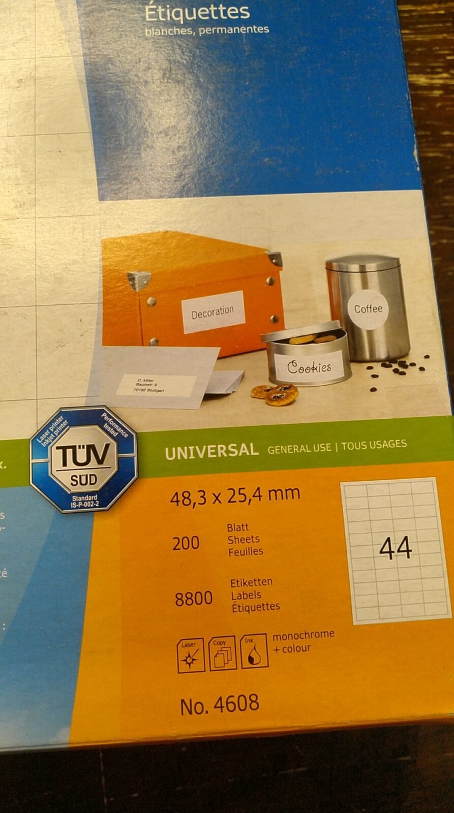 HERMA Premium Universal-Etiketten 4608, 48,3 × 25,4 mm, 8.800 Stück – Bild 2